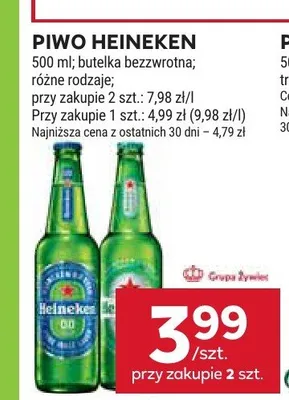 Piwo Heineken promocja w Stokrotka