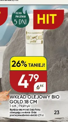 Wkład olejowy Bio Gold 18 cm Płomyk promocja w Chata Polska