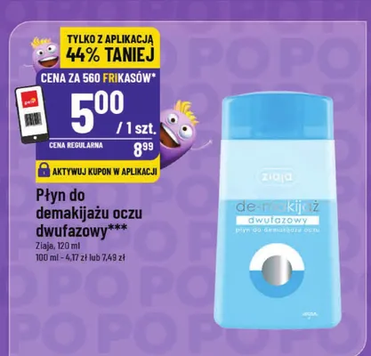 Płyn do demakijażu oczu dwufazowy Ziaja promocja w POLOmarket