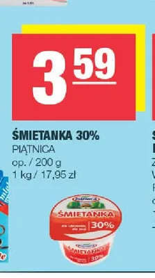 Śmietanka Piątnica 30% promocja w SPAR