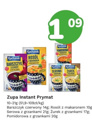 Zupa instant Kucharek Rosół z makaronem promocja w Limonka
