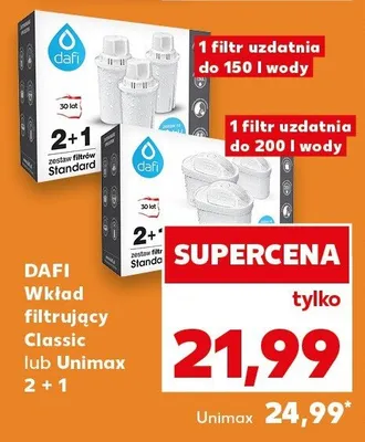 Wkład filtrujący Classic Dafi promocja w Kaufland