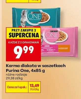 Karma dla kota w saszetkach Purina One promocja w Biedronka