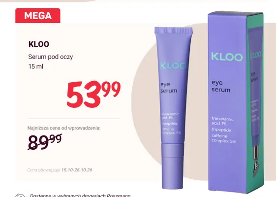 Serum pod oczy Kloo promocja w Rossmann