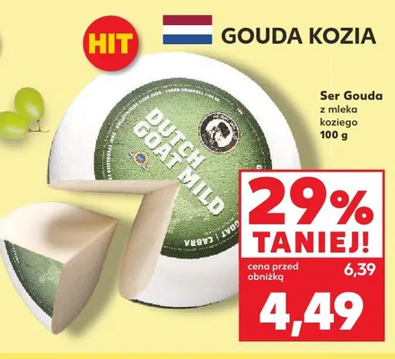 Ser Gouda z mleka koziego promocja w Kaufland