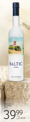 Wódka Baltic 40% promocja w Selgros
