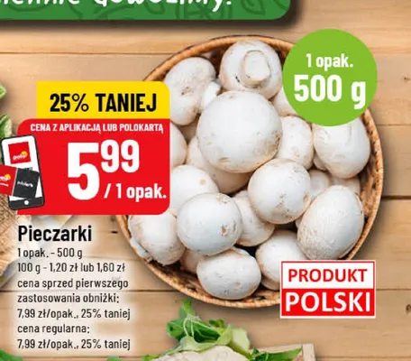 Pieczarki polskie promocja w POLOmarket