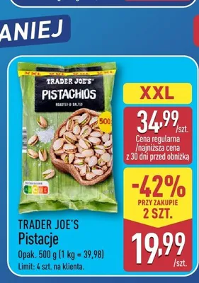 Pistacje Trader Joe's promocja w Aldi