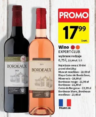 Wino wybrane rodzaje promocja w Intermarche