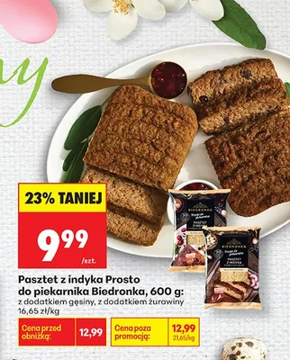 Pasztet z indyka Prosto do piekarnika promocja w Biedronka