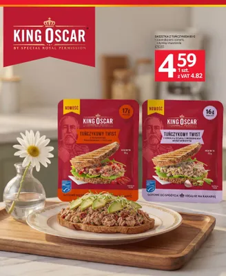 Tuńczyk w saszetce King Oscar Tuńczykowy Twist z cebulką dymką i dressingiem musztardowym promocja w Selgros