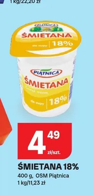 Śmietana 18% promocja w Chorten