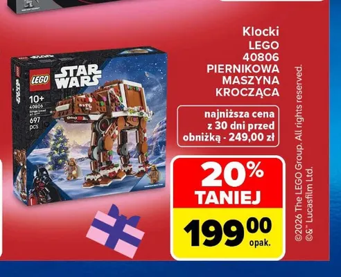 Klocki LEGO 40806 Piernikowa maszyna krocząca promocja w Carrefour