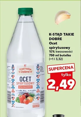 Ocet spirytusowy 10% K-Stąd Takie Dobre! promocja w Kaufland