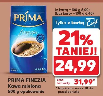 Kawa mielona Finezja 500 g promocja w Kaufland