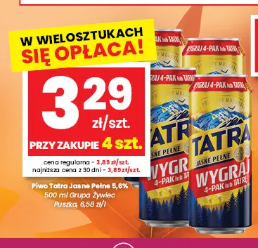 Piwo Tatra 5,6% promocja w emma MARKET