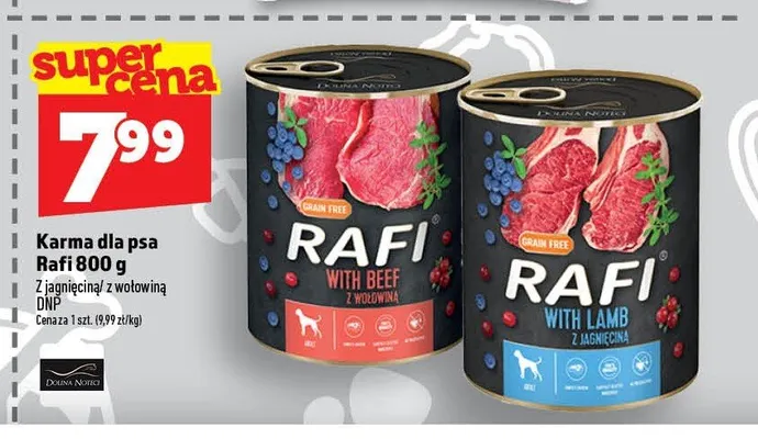 Karma dla psa Rafi z jagnięciną promocja w TOPAZ
