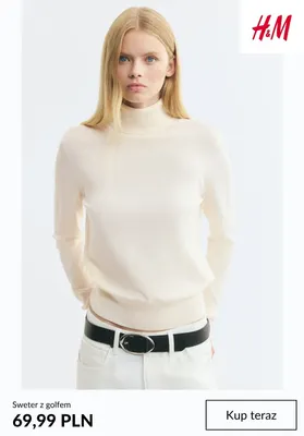 Sweter z golfem H & M promocja w H&M