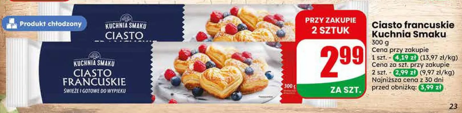 Ciasto francuskie Kuchnia Smaku promocja w Dino