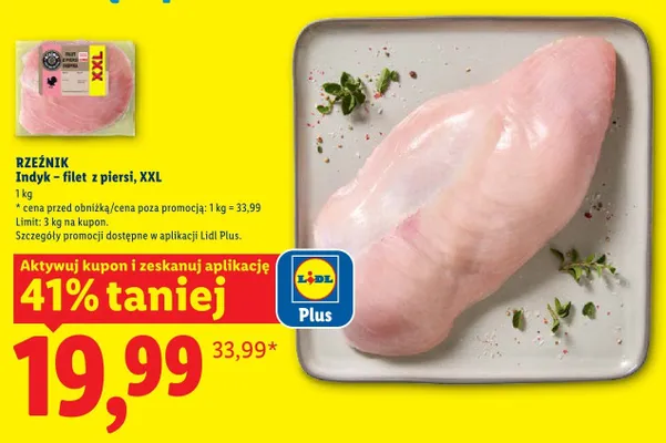 Filet z piersi indyka Rzeźnik XXL promocja w Lidl