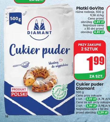 Cukier puder Diamant promocja w Dino