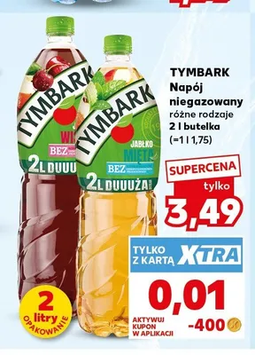 Napój niegazowany Tymbark promocja w Kaufland