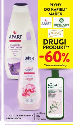 Płyn do kąpieli Luksja Creamy & Soft Softening Rose & Milk Proteins promocja w Intermarche