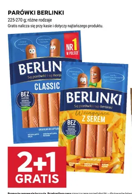 Parówki Berlinki z serem promocja w Stokrotka
