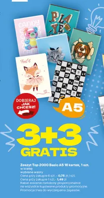 Zeszyt w kratkę Top 2000 Basic A5 16 kartek promocja w Twój Market