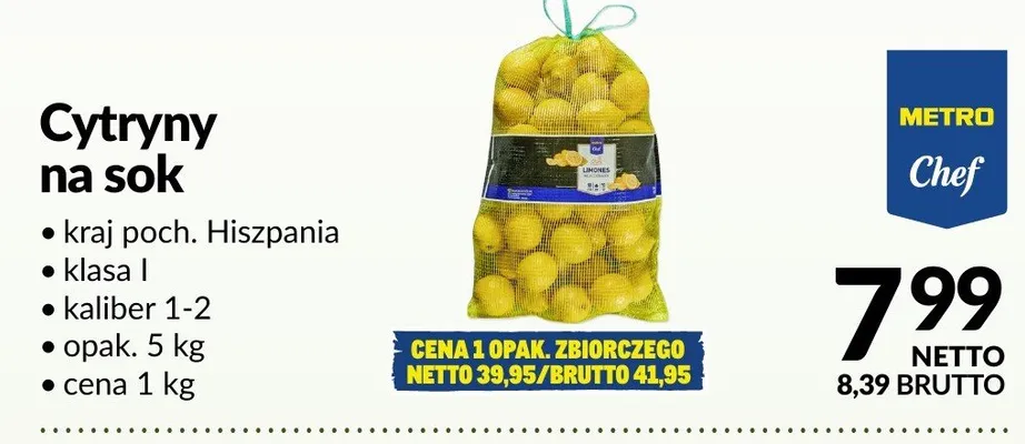 Cytryny na sok promocja w Makro