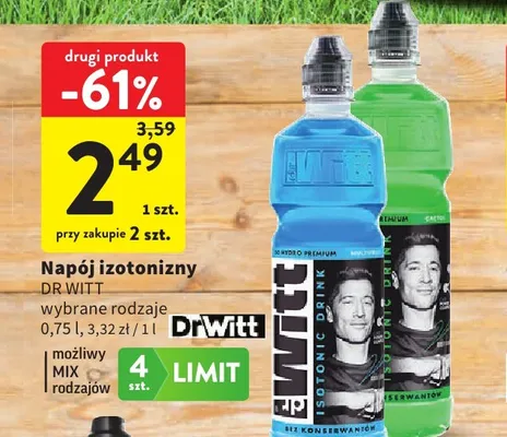 Napój izotoniczny Dr Witt niebieski promocja w Intermarche