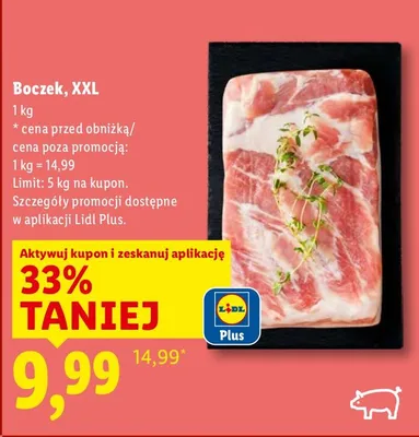 Mięso Boczek, XXL promocja w Lidl