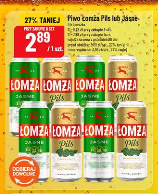 Piwo Łomża Pils promocja w POLOmarket