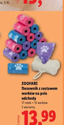 Dozownik z zestawem worków na psie odchody Zoofari promocja w Lidl