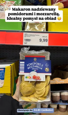 Makaron nadziewany pomidorami i mozzarellą Girasoli promocja w Aldi