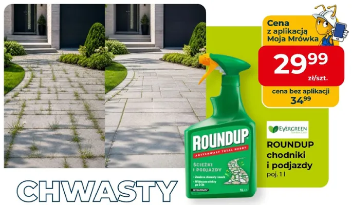 ROUNDUP chodniki i podjazdy promocja w PSB Mrówka