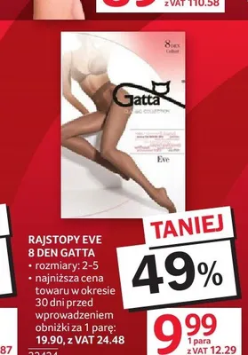 Rajstopy Eve 8 DEN Gatta promocja w Selgros