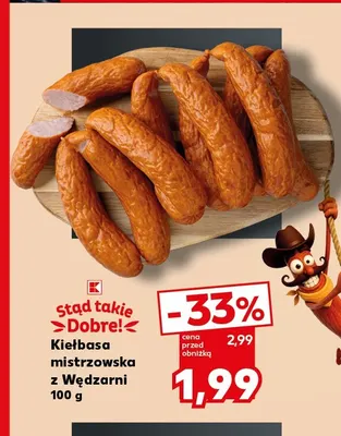 Kiełbasa mistrzowska z Wędzarni Stąd Takie Dobre! promocja w Kaufland