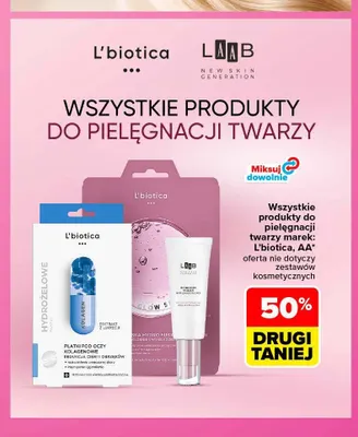 Produkty do pielęgnacji twarzy marek L'biotica, AA promocja w Carrefour