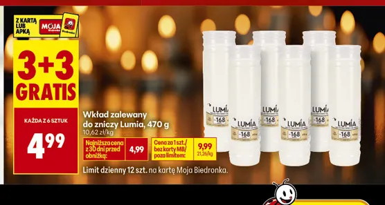 Wkład zalewany do zniczy Lumia promocja w Biedronka