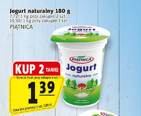 Jogurt naturalny Piątnica promocja w Prim Market
