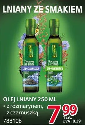 Olej lniany 250ml promocja w Selgros