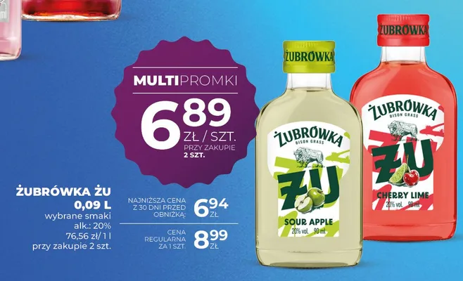 Likier Żubrówka Żu Sour Apple promocja w Duży Ben