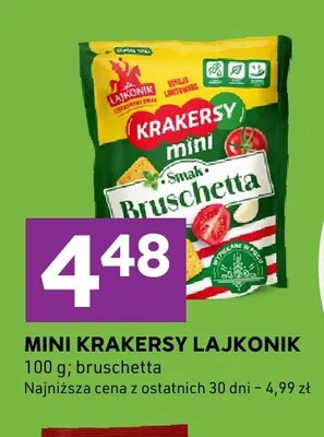 Mini krakersy bruschetta Lajkonik promocja w Stokrotka