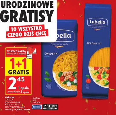 Makaron Lubella świderki promocja w Intermarche