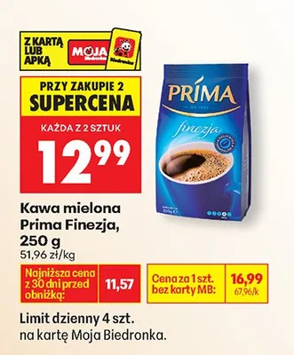 Kawa mielona Finezja promocja w Biedronka