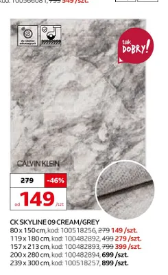 Dywan Ck Skyline 09 Cream/Grey 80x150 cm promocja w Komfort