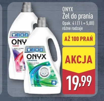 Żel do prania Onyx Color promocja w Aldi
