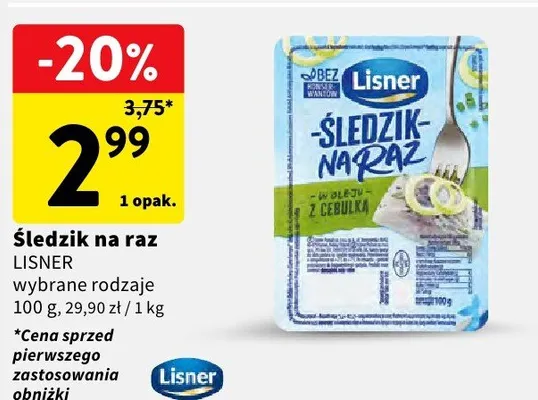 Śledź na raz wybrane rodzaje promocja w Intermarche