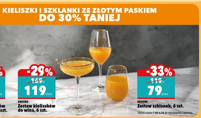 Zestaw kieliszków do wina promocja w Biedronka